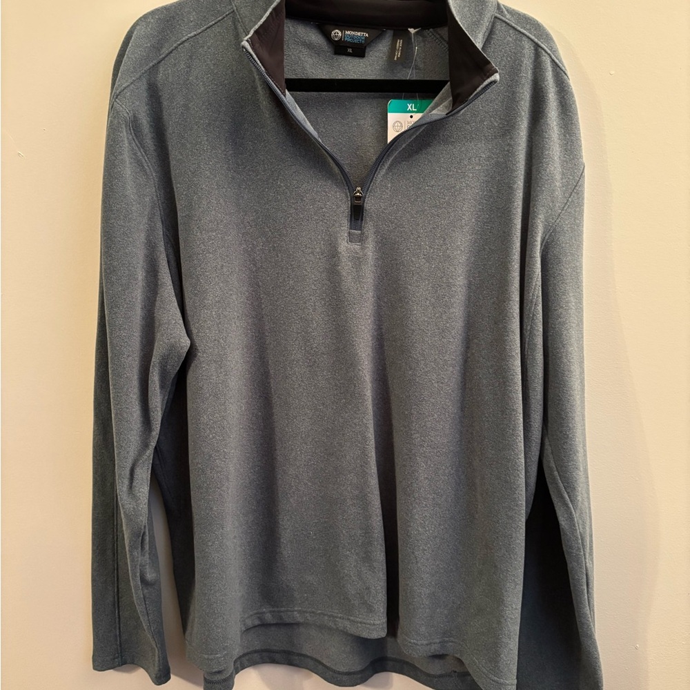Mondetta Gray Zip Up Sweater Athletic Style